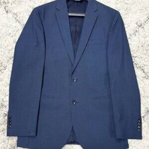 Jos. A. Bank Men’s Blue 100% Wool Traveler Slim Fit Suit Size 40L 34Rx33.5